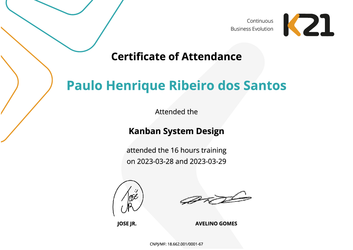 Certificado K21